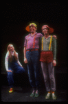 Meryl Streep (as Alice) (L) w. Michael Jeter (R) and Stuart Baker-Bergen (C) in a scene from the NY Shakespeare Festival production of the musical "Alice." (New York)