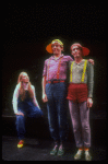 Meryl Streep (as Alice) (L) w. Michael Jeter (R) and Stuart Baker-Bergen (C) in a scene from the NY Shakespeare Festival production of the musical "Alice." (New York)