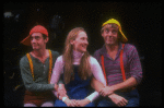 Meryl Streep (as Alice) (C) w. Michael Jeter (L) and Stuart Baker-Bergen (R) in a scene from the NY Shakespeare Festival production of the musical "Alice." (New York)