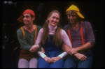 Meryl Streep (as Alice) (C) w. Michael Jeter (L) and Stuart Baker-Bergen (R) in a scene from the NY Shakespeare Festival production of the musical "Alice." (New York)