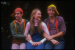 Meryl Streep (as Alice) (C) w. Michael Jeter (L) and Stuart Baker-Bergen (R) in a scene from the NY Shakespeare Festival production of the musical "Alice." (New York)