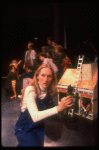 Meryl Streep (as Alice) (C) playing w. a doll house in a scene from the NY Shakespeare Festival production of the musical "Alice." (New York)