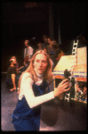 Meryl Streep (as Alice) (C) playing w. a doll house in a scene from the NY Shakespeare Festival production of the musical "Alice." (New York)