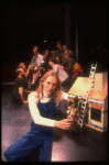 Meryl Streep (as Alice) (C) playing w. a doll house in a scene from the NY Shakespeare Festival production of the musical "Alice." (New York)