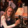 Meryl Streep (as Alice) (C) playing w. a doll house in a scene from the NY Shakespeare Festival production of the musical "Alice." (New York)