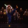 Meryl Streep (as Alice) dancing w. a bottle that says "Drink Me" in a scene from the NY Shakespeare Festival production of the musical "Alice." (New York)