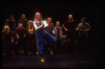 Meryl Streep (as Alice) dancing w. a bottle that says "Drink Me" in a scene from the NY Shakespeare Festival production of the musical "Alice." (New York)