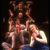 Meryl Streep (as Alice) w. (C-B) Rodney Hudson, Mark Linn-Baker and Michael Jeter in a scene from the NY Shakespeare Festival production of the musical "Alice." (New York)