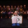Meryl Streep (as Alice) w. A. Plummer (6L), M. Linn-Baker (7L), D. Rush (8L) and M. Jeter (R) in scene fr. NY Shakespeare Festival production of the musical "Alice." (New York)