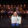 Meryl Streep (as Alice) w. A. Plummer (6L), M. Linn-Baker (7L), D. Rush (8L) and M. Jeter (R) in scene fr. NY Shakespeare Festival production of the musical "Alice." (New York)