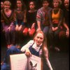Meryl Streep (as Alice) w. A. Plummer (3L), M. Linn-Baker (4L), D. Rush (5L) in scene fr. the NY Shakespeare Festival production of the musical "Alice." (New York)