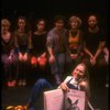 Meryl Streep (as Alice) w. A. Plummer (3L), M. Linn-Baker (4L), D. Rush (5L) in scene fr. the NY Shakespeare Festival production of the musical "Alice." (New York)