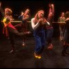 Meryl Streep (C, as Alice) w. Deborah Rush (L) and Amanda Plummer (R) in a scene from the NY Shakespeare Festival production of the musical "Alice." (New York)