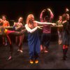 M. Streep (C, as Alice) w. D. Rush (L), M. Linn-Baker (2L), M. Jeter (2R) & A. Plummer (R) fr. the NY Shakespeare Festival production of musical "Alice." (New York)
