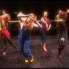 M. Streep (C, as Alice) w. D. Rush (L), M. Linn-Baker (2L), M. Jeter (2R) & A. Plummer (R) fr. the NY Shakespeare Festival production of musical "Alice." (New York)