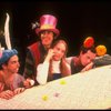 L-R) Mark Linn-Baker, Richard Cox, Meryl Streep (as Alice) and Michael Jeter in a scene from the NY Shakespeare Festival production of the musical "Alice." (New York)