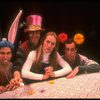 L-R) Mark Linn-Baker, Richard Cox, Meryl Streep (as Alice) and Michael Jeter in a scene from the NY Shakespeare Festival production of the musical "Alice." (New York)