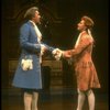 L-R) Frank Langella as Salieri and Dennis Boutsikaris as Mozart in a scene from the Broadway production of the play "Amadeus." (New York)