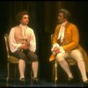 R-L) Frank Langella as Salieri and Dennis Boutsikaris as Mozart in a scene from the Broadway production of the play "Amadeus." (New York)