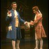 L-R) Frank Langella as Salieri and Dennis Boutsikaris as Mozart in a scene from the Broadway production of the play "Amadeus." (New York)