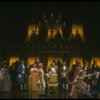 Mary Elizabeth Mastrantonio (L), Frank Langella (2L) as Salieri and Dennis Boutsikaris (4R) as Mozart in a scene from the Broadway production of the play "Amadeus." (New York)