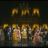 Mary Elizabeth Mastrantonio (L), Frank Langella (2L) as Salieri and Dennis Boutsikaris (4R) as Mozart in a scene from the Broadway production of the play "Amadeus." (New York)