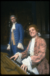L-R) David Dukes as Antonio Salieri and John Pankow as Wolfgang Mozart in a scene from the Broadway production of the play "Amadeus." (New York)