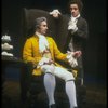 L-R) David Dukes as Antonio Salieri and John Pankow as Wolfgang Mozart in a scene from the Broadway production of the play "Amadeus." (New York)