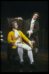 L-R) David Dukes as Antonio Salieri and John Pankow as Wolfgang Mozart in a scene from the Broadway production of the play "Amadeus." (New York)