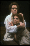 Actors John Pankow as Wolfgang Mozart w. Michele Seyler in a scene from the Broadway production of the play "Amadeus." (New York)