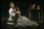 Actors John Pankow as Wolfgang Mozart w. Michele Seyler in a scene from the Broadway production of the play "Amadeus." (New York)