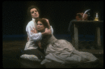Actors John Pankow as Wolfgang Mozart w. Michele Seyler in a scene from the Broadway production of the play "Amadeus." (New York)