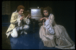 Actors John Pankow as Wolfgang Mozart w. Michele Seyler in a scene from the Broadway production of the play "Amadeus." (New York)