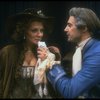 Actor David Dukes as composer Antonio Salieri w. Michele Seyler in a scene from the Broadway production of the play "Amadeus." (New York)