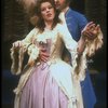 Actor David Dukes as composer Antonio Salieri w. Mary A. Dierson in a scene from the Broadway production of the play "Amadeus." (New York)