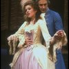 Actor David Dukes as composer Antonio Salieri w. Mary A. Dierson in a scene from the Broadway production of the play "Amadeus." (New York)
