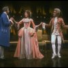 L-R) David Dukes as Salieri w. Michele Seyler and John Pankow as Mozart in a scene from the Broadway production of the play "Amadeus." (New York)