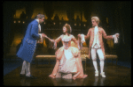 L-R) David Dukes as Salieri w. Michele Seyler and John Pankow as Mozart in a scene from the Broadway production of the play "Amadeus." (New York)