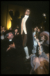 L-R) Ron Johnston, John Pankow as Mozart and Mary A. Dierson in a scene from the Broadway production of the play "Amadeus." (New York)