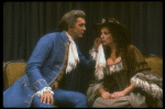 Suzanne Lederer w. Frank Langella as composer Antonio Salieri in a scene from the Broadway production of the play "Amadeus." (New York)