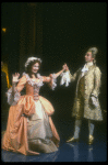 Suzanne Lederer and Nicholas Kepros in a scene from the Broadway production of the play "Amadeus." (New York)