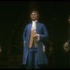 L-R) Gordon Gould, Frank Langella as Salieri and Edward Zang in a scene from the Broadway production of the play "Amadeus." (New York)