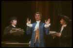 L-R) Gordon Gould, Frank Langella as Salieri and Edward Zang in a scene from the Broadway production of the play "Amadeus." (New York)