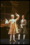 L-R) Nicholas Kepros and Paul Harding in a scene from the Broadway production of the play "Amadeus." (New York)