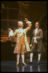 L-R) Nicholas Kepros and Paul Harding in a scene from the Broadway production of the play "Amadeus." (New York)