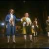 L-R) Frank Langella as Salieri, Patrick Hines, Louis Turenne and Paul Harding in a scene from the Broadway production of the play "Amadeus." (New York)
