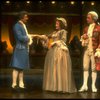 David Birney as Salieri (R), Caris Corfman and Mark Hamill as Mozart (L) in a scene from the Broadway production of the play "Amadeus."