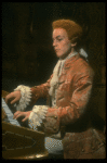Daniel Davis as Salieri w. Tanya Pushkine in a scene from a touring production of the play "Amadeus." (Scranton)