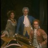 R-L) Tanya Pushkine, Daniel Davis as Salieri and Peter Crook as Mozart in a scene from a touring production of the play "Amadeus." (Scranton)