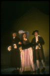R-L) Daniel Davis as Salieri, Mary Jo Salerno and Peter Crook as Mozart in a scene from a touring production of the play "Amadeus." (Scranton)